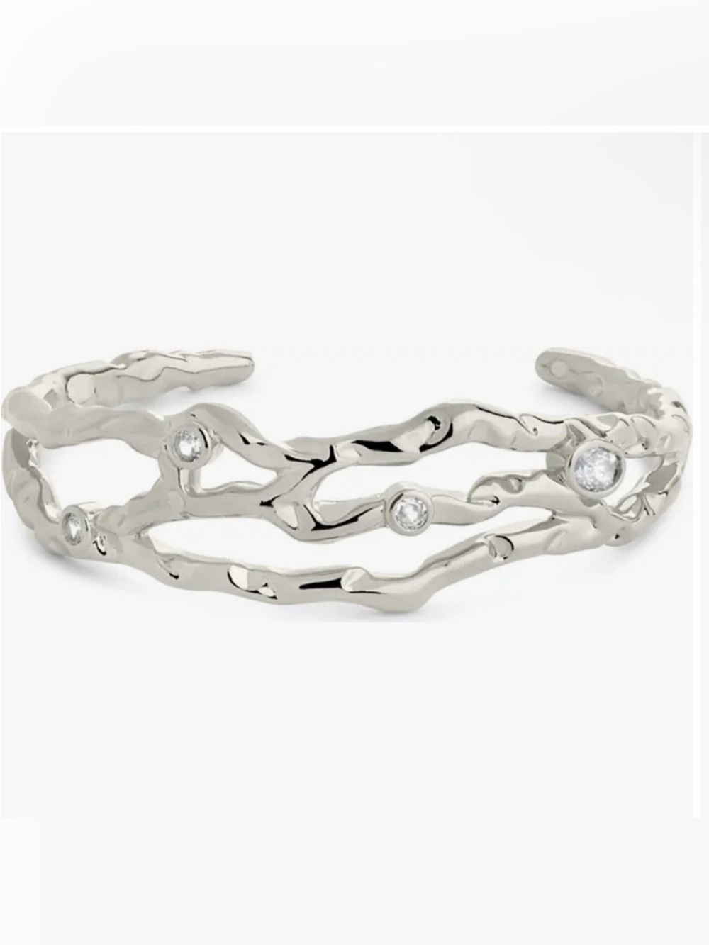 Tully Cubic Zirconia Molten Cuff Bracelet, New